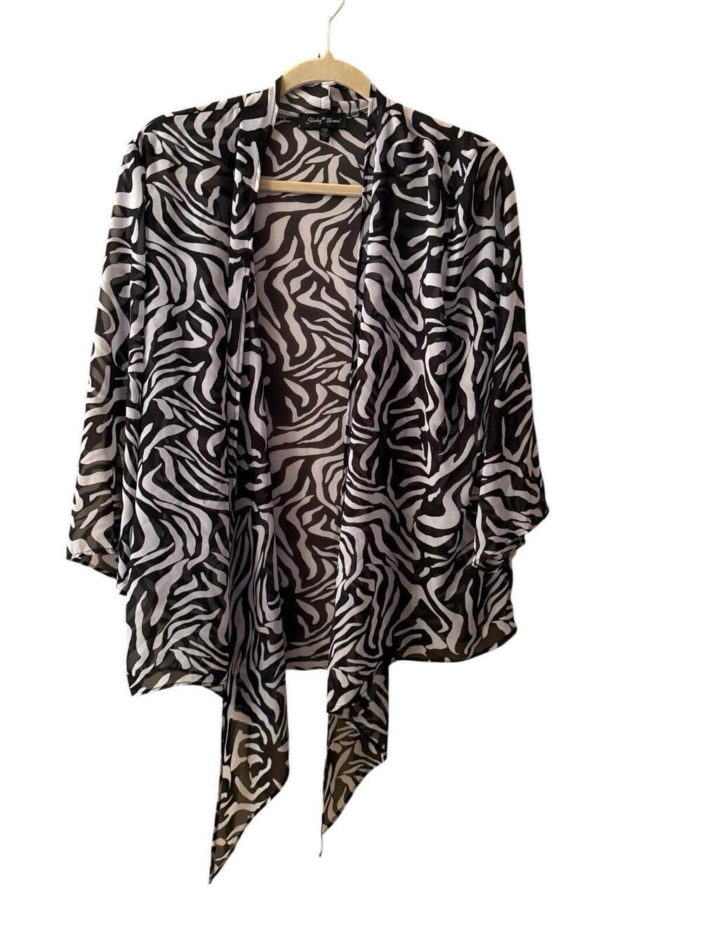 Slinky Beand Black & White animal print Duster Sz.L